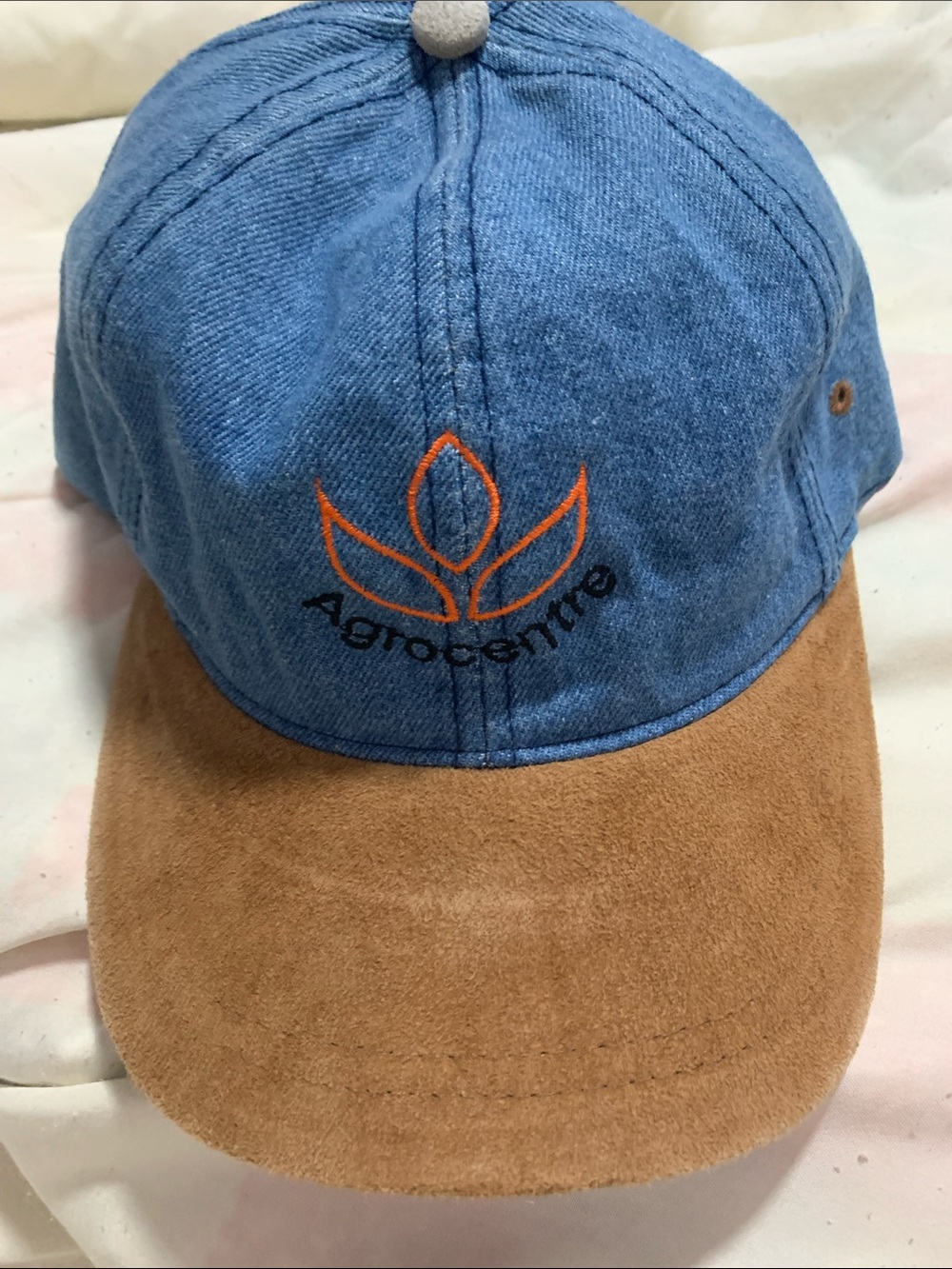 Suede Denim Two-Tone Baseball Cap